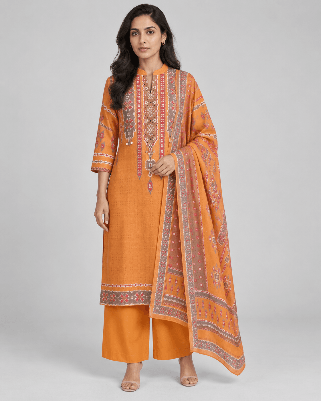 RAW SILK KURTA DUPATTA SET